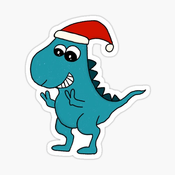 Barney tyrannosaur rex illustration Sticker for Sale by JCockney977