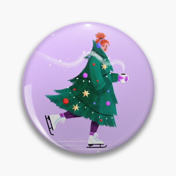 Artikelvorschau, Festive Ice-Skater (lilac) entworfen und verkauft von PetraBraunIllu.