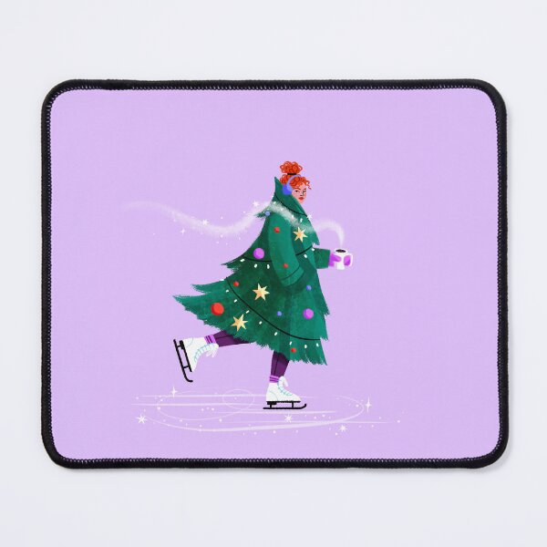 Item preview, Festive Ice Skaters (purple) designed and sold by PetraBraunIllu.