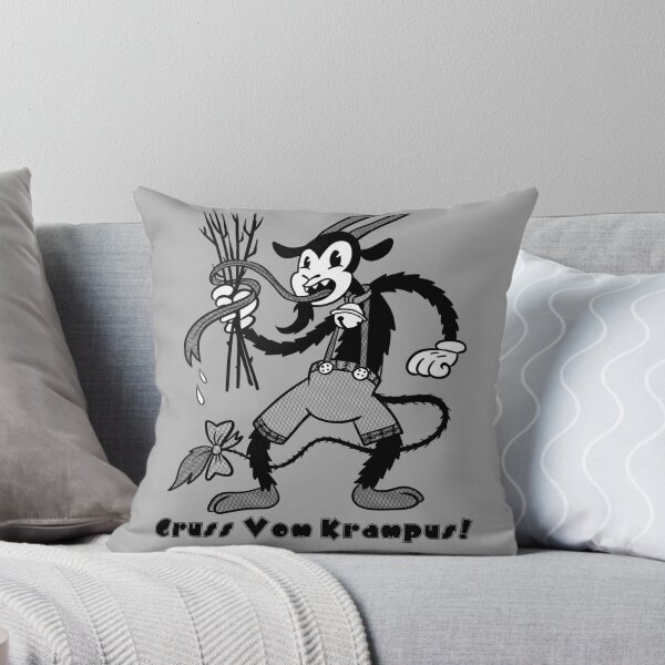 Item preview, Krampus Vintage Cartoon in Black and White designed and sold by PinkPummelHer.
