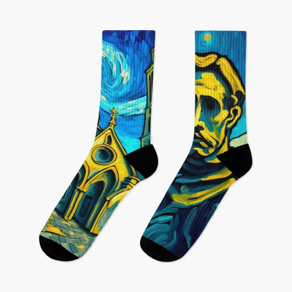 Item preview, Vincent Van Gogh Antoni Gaudi Cartoon designed and sold by LifezArt.