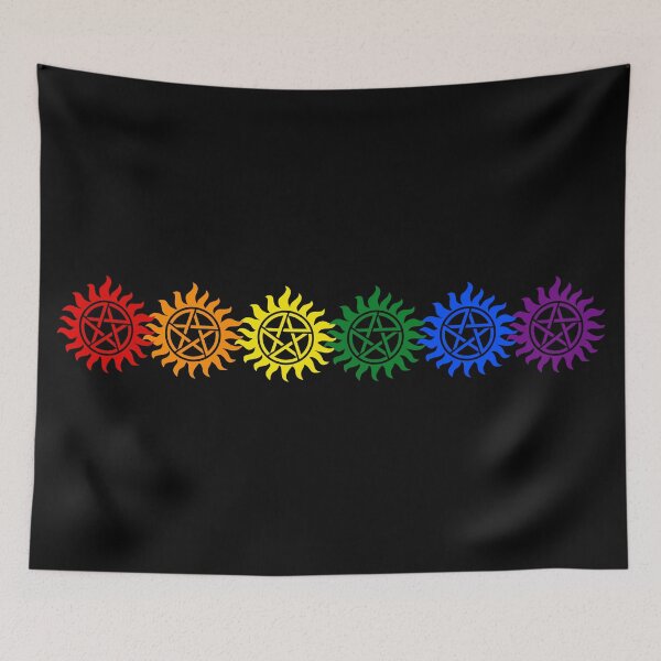 Item preview, Supernatural Rainbow Anti Possession Symbol designed and sold by humnoo.