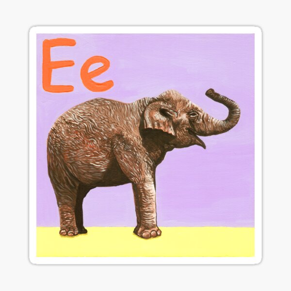 E is for Elephant Sticker
