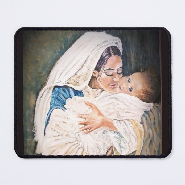 Item preview, Madonna and child oils painting designed and sold by OilPaintsHatts.
