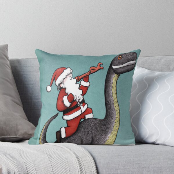 Item preview, Santa Riding Dinosaur Painting designed and sold by Pixelish.