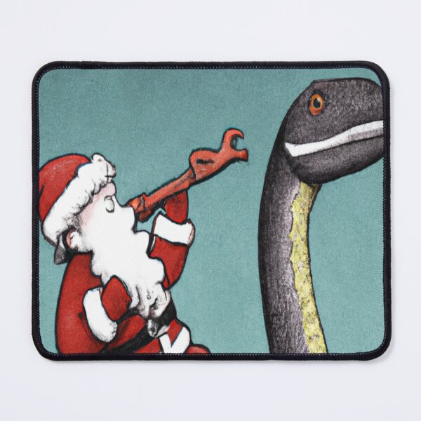 Item preview, Santa Riding Dinosaur Painting designed and sold by Pixelish.