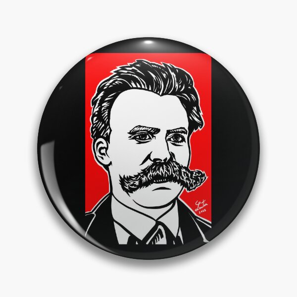 Item preview, FRIEDRICH NIETZSCHE ink and acrylic portrait designed and sold by lautir.