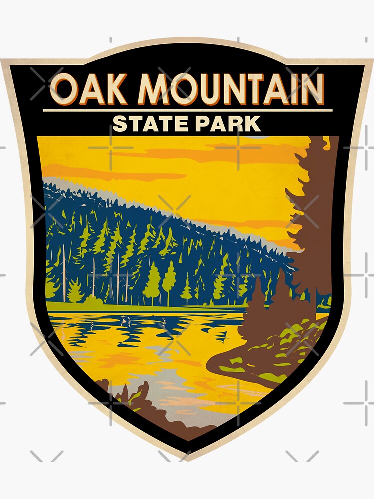 "Oak Mountain Alabama Vintage Badge" Sticker for Sale by KrisSidDesigns