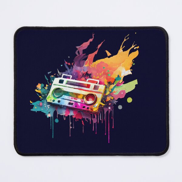 Item preview, Funky Music Tape Recorder, Watercolour Painting designed and sold by KOTOdesign.