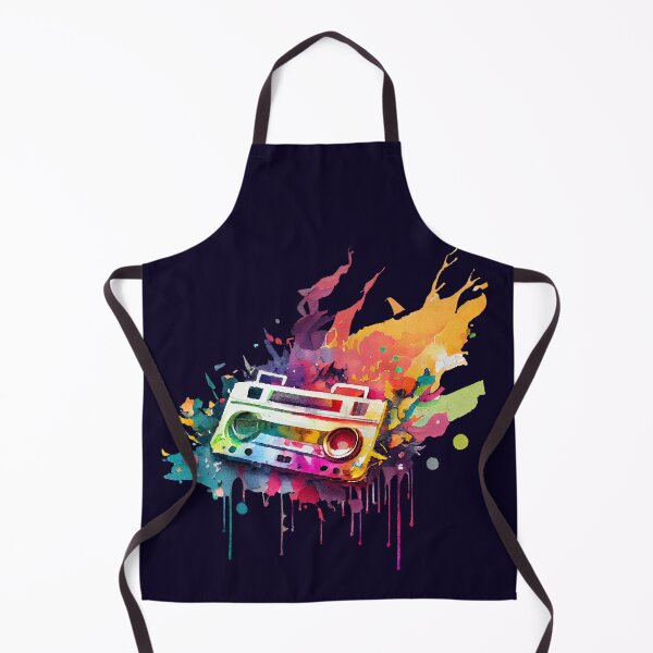Item preview, Funky Music Tape Recorder, Watercolour Painting designed and sold by KOTOdesign.