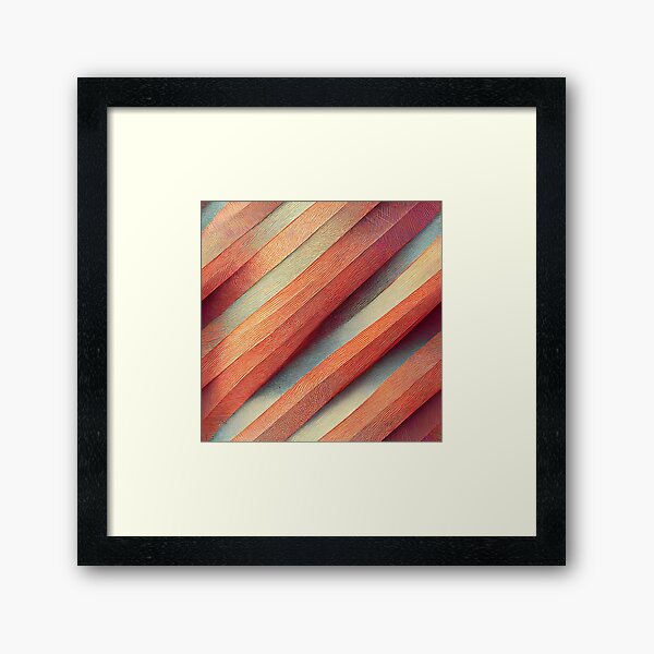 Geometric Shape Cozy Diagonals Framed Art Print
