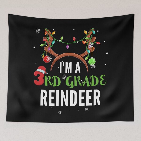 Item preview, Funny I'm 3rd Grade Reindeer Christmas Pajamas For Teacher Student Kids  designed and sold by Unicorny-Design.