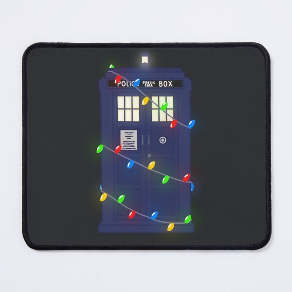 Item preview, Police Box Wrapped In Christmas Lights (dark bg) designed and sold by RadiantDuat.
