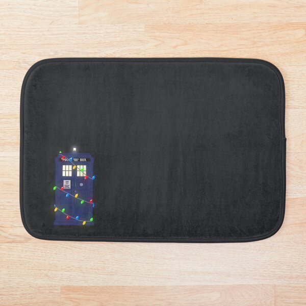 Item preview, Police Box Wrapped In Christmas Lights (dark bg) designed and sold by RadiantDuat.