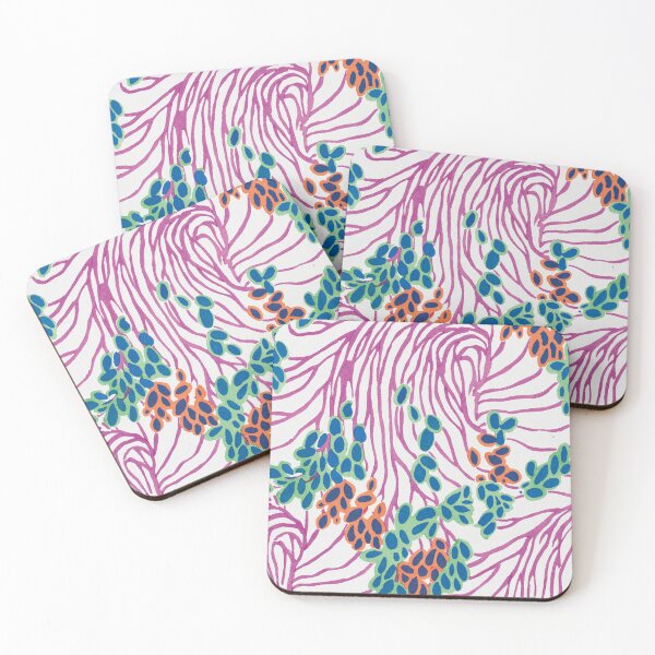 Item preview, EA Séguy botanical floral print – pink and teal designed and sold by rpvga.