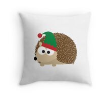 hedgehog christmas pillow