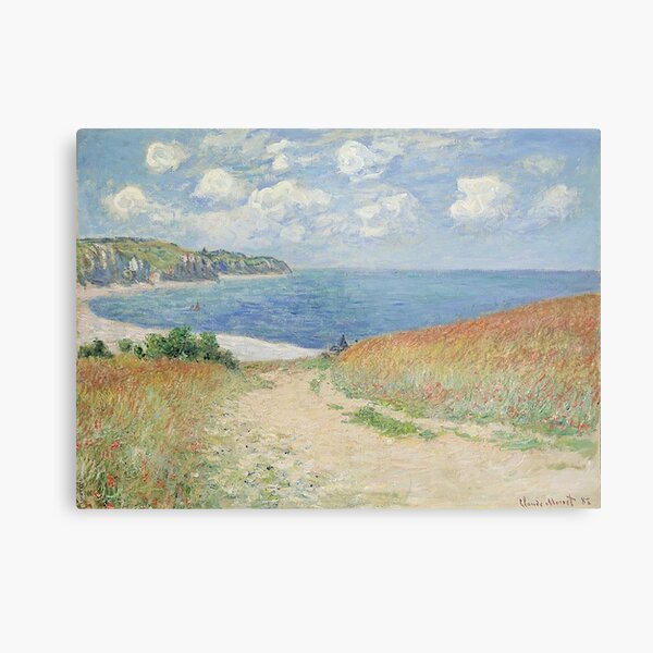 Claude Monet Path in the Wheat Fields Metal Print