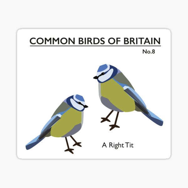 Artikel-Vorschau von Birds of Britain - Eine rechte Meise, designt und verkauft von ButcheredImage.