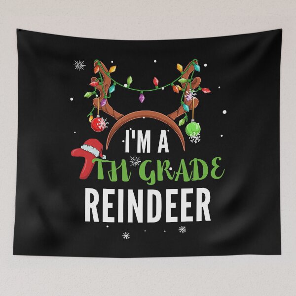 Item preview, Funny I'm 7th Grade Reindeer Christmas Pajamas For Teacher Student Kids  designed and sold by Unicorny-Design.