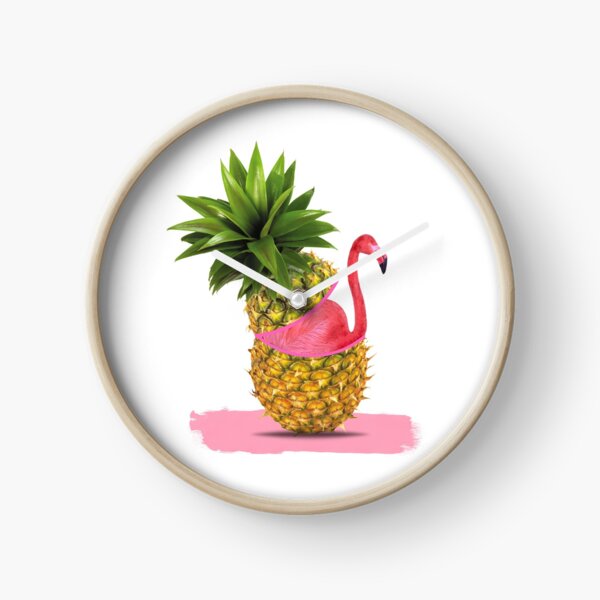 Flamingo party Clock