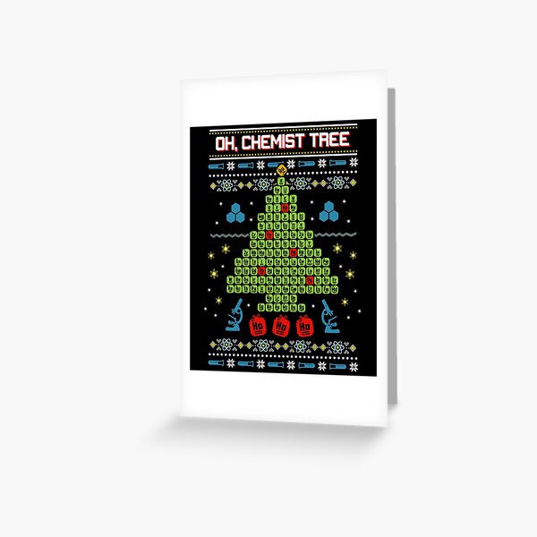 Oh Chemist Tree Ugly Christmas Sweatshirt Greeting Card