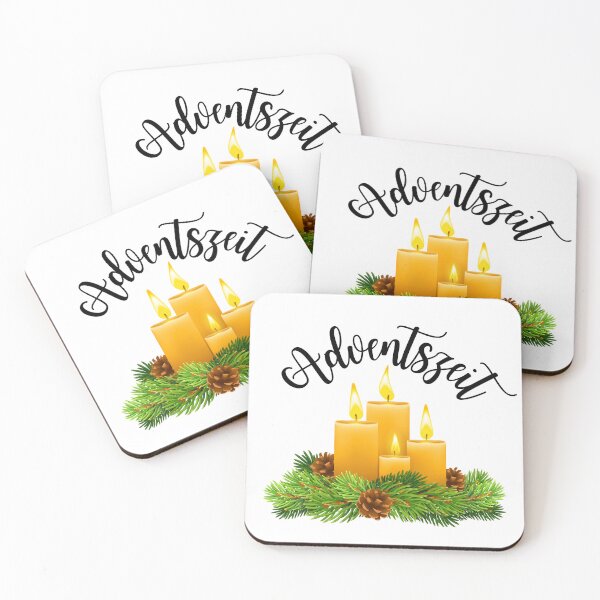 Item preview, Adventszeit, ein festliches Weihnachts Design für die gesamte Adventszeit mit Adventskranz designed and sold by petpuppymania.