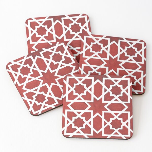 Aperçu de l'œuvre Mosaique andalouse rouge SEVILLE créée et vendue par THALSIRA.