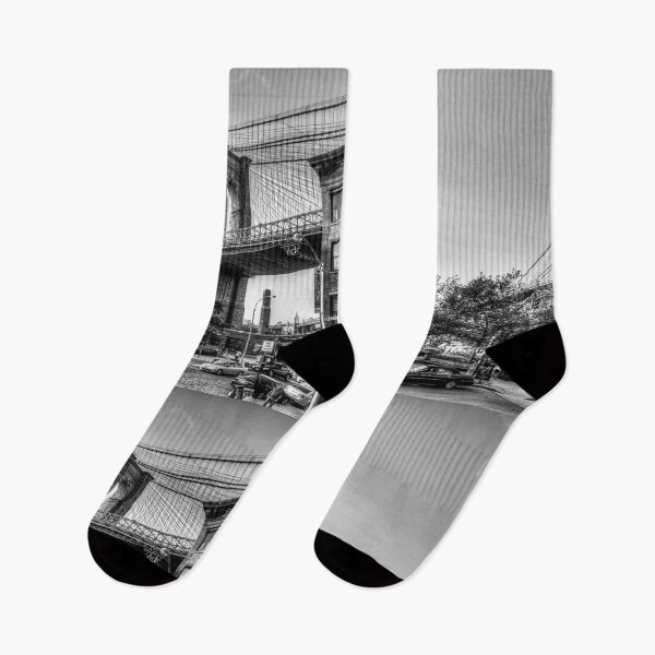 Item preview, Old Fulton Street And Brooklyn Bridge, New York  designed and sold by Paul Thompson Photography.
