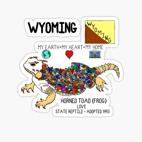 Wyoming - Horned Toad - Love - state symbols Sticker