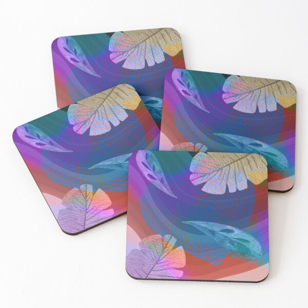 Item preview, Abstract multicoloured leaves heart artwork   designed and sold by TipTopTapo.