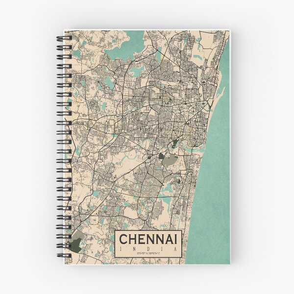 Item preview, Chennai City Map of Tamil Nadu, India - Vintage designed and sold by deMAP.