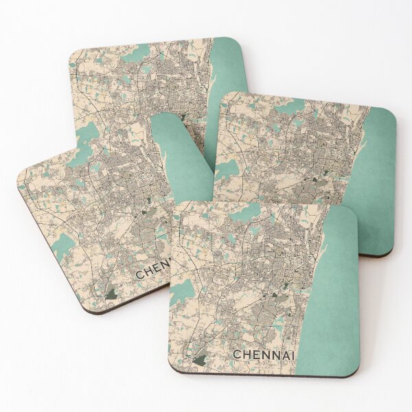 Item preview, Chennai City Map of Tamil Nadu, India - Vintage designed and sold by deMAP.