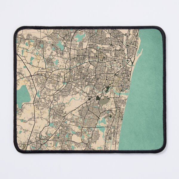 Item preview, Chennai City Map of Tamil Nadu, India - Vintage designed and sold by deMAP.