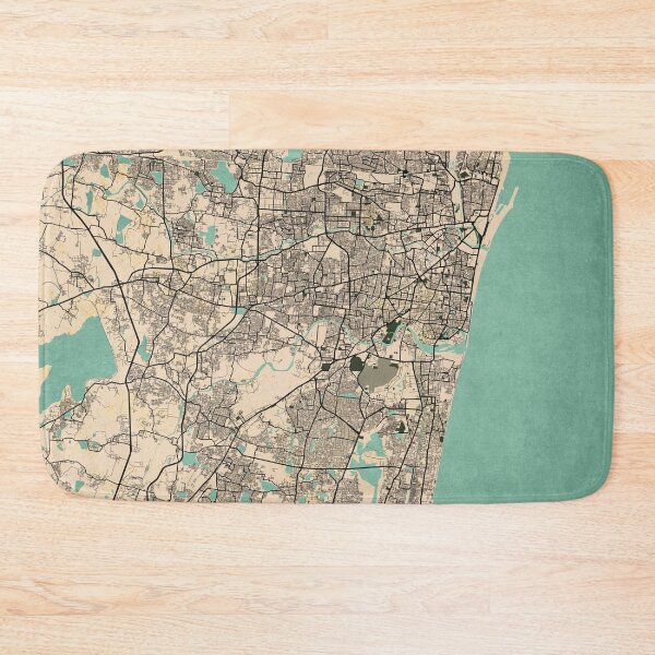 Item preview, Chennai City Map of Tamil Nadu, India - Vintage designed and sold by deMAP.