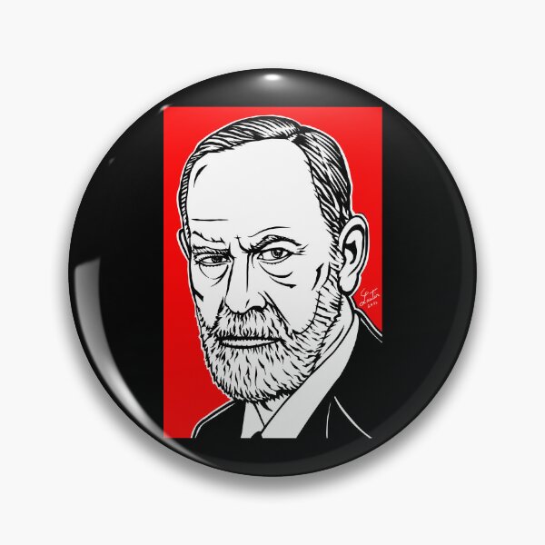 Item preview, SIGMUND FREUD ink and acrylic portrait designed and sold by lautir.