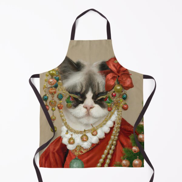 Item preview, Crazy, Kitty, Funny Royal Christmas, Pet Portrait, Royal Cat Paintings, Renaissance Pet King Portrait, Classic Pet Portrait, Print, Animal Wall Art designed and sold by RadRococo.