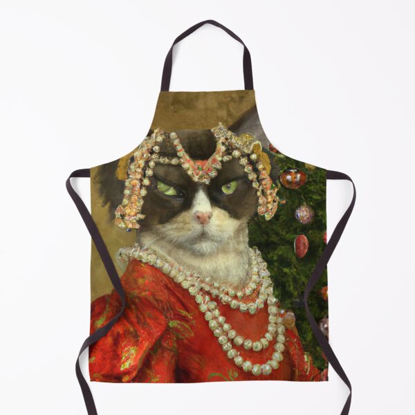 Item preview, Crazy, Kitty, Funny Royal Christmas, Pet Portrait, Royal Cat Paintings, Renaissance Pet King Portrait, Classic Pet Portrait, Print, Animal Wall Art designed and sold by RadRococo.
