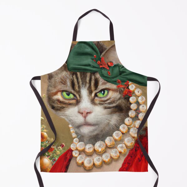 Item preview, Crazy, Kitty, Funny Royal Christmas, Pet Portrait, Royal Cat Paintings, Renaissance Pet King Portrait, Classic Pet Portrait, Print, Animal Wall Art designed and sold by RadRococo.