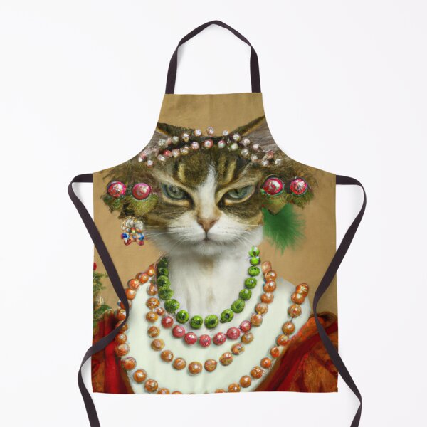 Item preview, Crazy, Kitty, Funny Royal Christmas, Pet Portrait, Royal Cat Paintings, Renaissance Pet King Portrait, Classic Pet Portrait, Print, Animal Wall Art designed and sold by RadRococo.