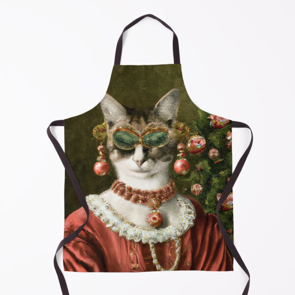 Item preview, Crazy, Kitty, Funny Royal Christmas, Pet Portrait, Royal Cat Paintings, Renaissance Pet King Portrait, Classic Pet Portrait, Print, Animal Wall Art designed and sold by RadRococo.