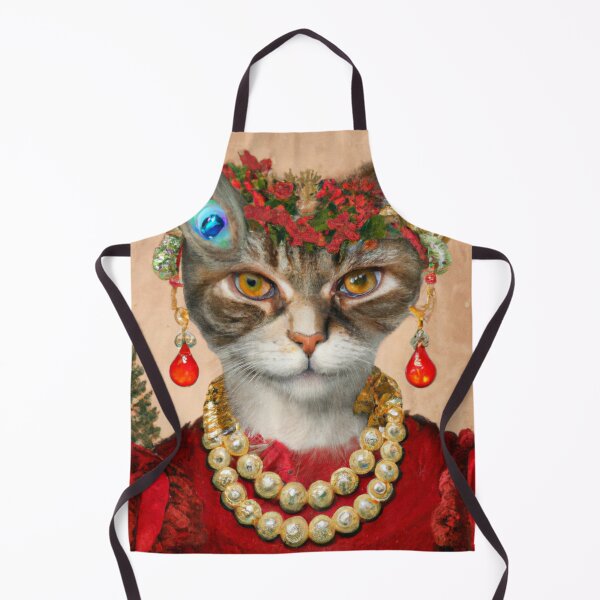 Item preview, Crazy, Kitty, Funny Royal Christmas, Pet Portrait, Royal Cat Paintings, Renaissance Pet King Portrait, Classic Pet Portrait, Print, Animal Wall Art designed and sold by RadRococo.