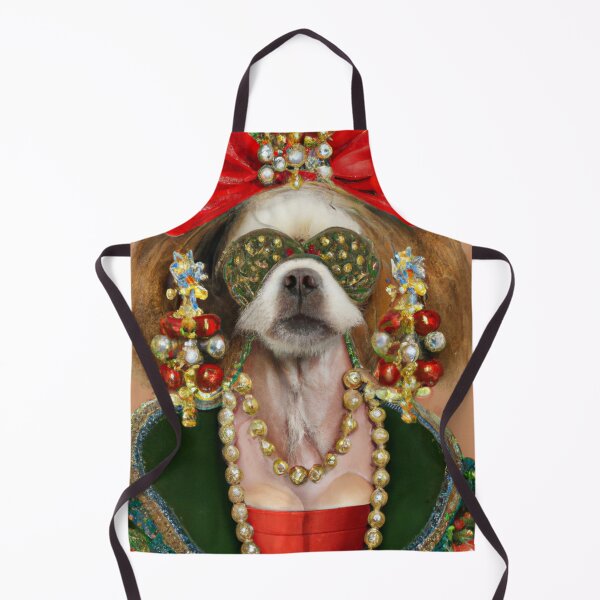 Item preview, Love, Crazy, Puppy, Dog, Funny Royal Christmas, Pet Portrait, Royal Doggie Paintings, Renaissance Pet King Portrait, Classic Pet Portrait, Print, Animal Wall Art designed and sold by RadRococo.