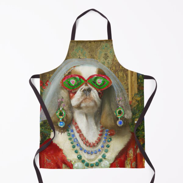 Item preview, Love, Crazy, Puppy, Dog, Funny Royal Christmas, Pet Portrait, Royal Doggie Paintings, Renaissance Pet King Portrait, Classic Pet Portrait, Print, Animal Wall Art designed and sold by RadRococo.
