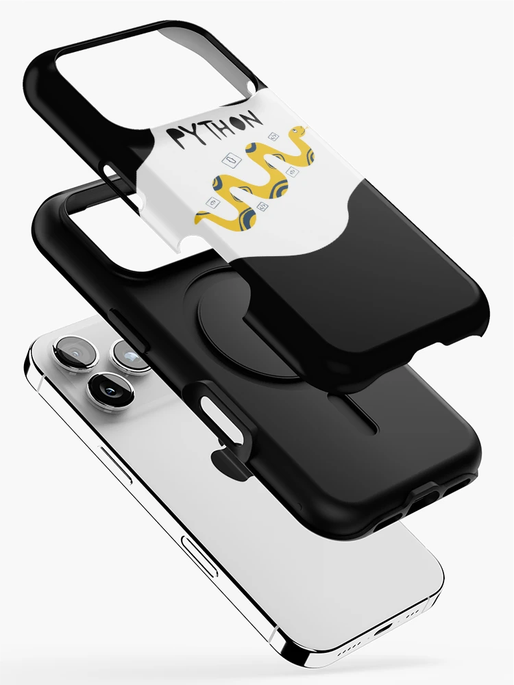 Thumbnail 2 of 4, iPhone Case, Python Programming Language T-Shirt Design designed and sold by deepakrode7.