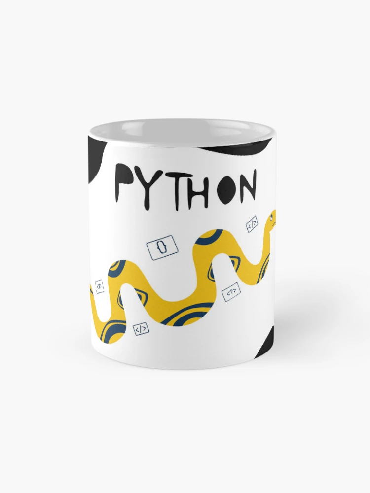 Thumbnail 4 of 6, Coffee Mug, Python Programming Language T-Shirt Design designed and sold by deepakrode7.