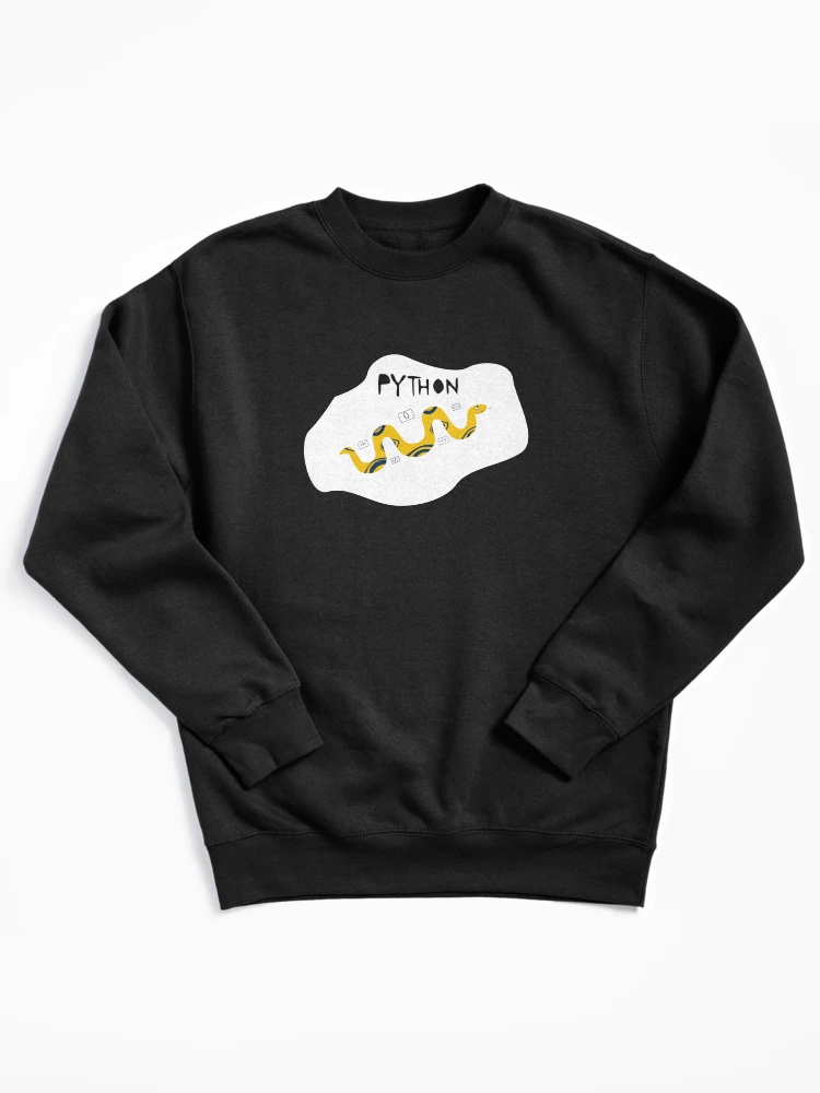 Thumbnail 1 of 6, Pullover Sweatshirt, Python Programming Language T-Shirt Design designed and sold by deepakrode7.