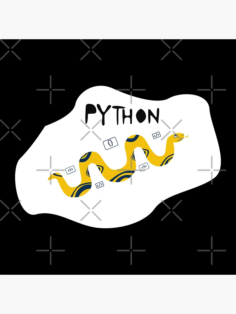 Thumbnail 5 of 5, Coasters (Set of 4), Python Programming Language T-Shirt Design designed and sold by deepakrode7.