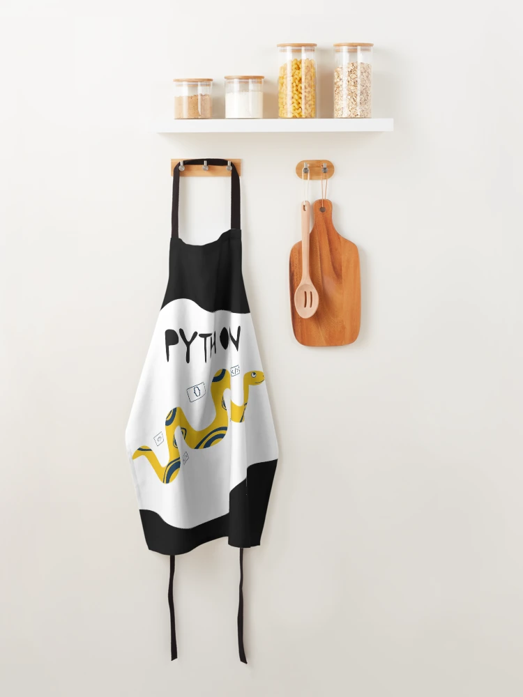Thumbnail 4 of 6, Apron, Python Programming Language T-Shirt Design designed and sold by deepakrode7.
