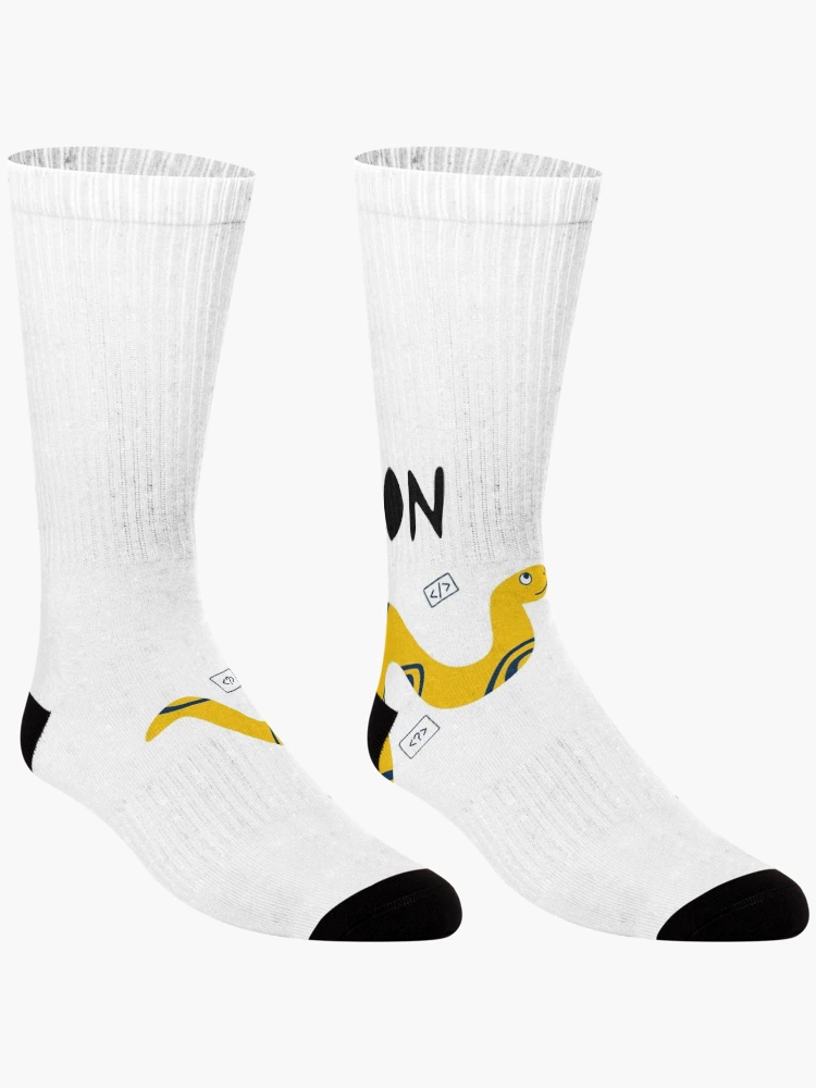 Thumbnail 3 of 5, Socks, Python Programming Language T-Shirt Design designed and sold by deepakrode7.