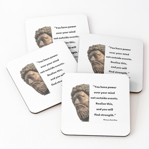 Item preview, Marcus Aurelius Quotes, “You have power over your mind - not outside events. Realize this, and you will find strength.”, Meditation,  designed and sold by ELglasDesigns ⭐⭐⭐⭐⭐.
